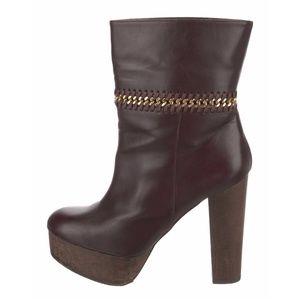 STELLA McCARTNEY Eaton Leather Ankle Boots Size 7